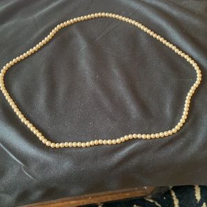 Faux Pearl Necklace, no clasp put over head, off white color 22” Gorgeous 💜💚💙
